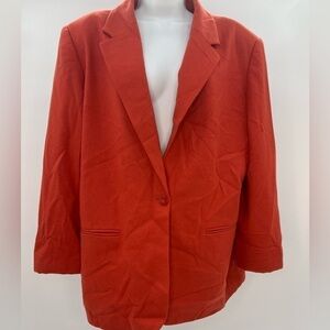 Requirment Dark Salmon Colored Vintage 90s Blazer Coat Size 18